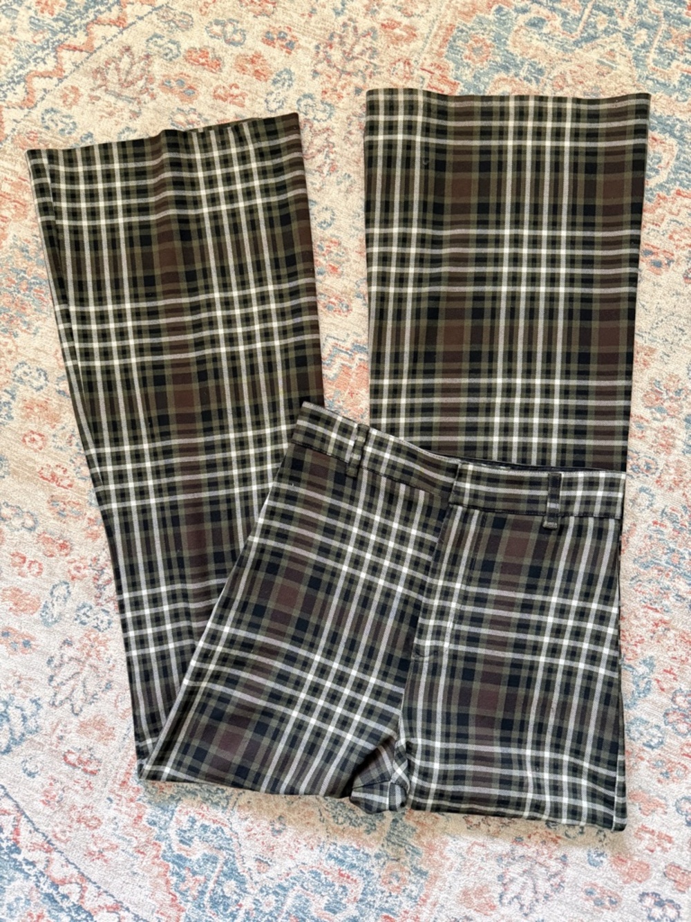 Free People Jules Plaid Pants — Size 4 - Picture 2 of 7